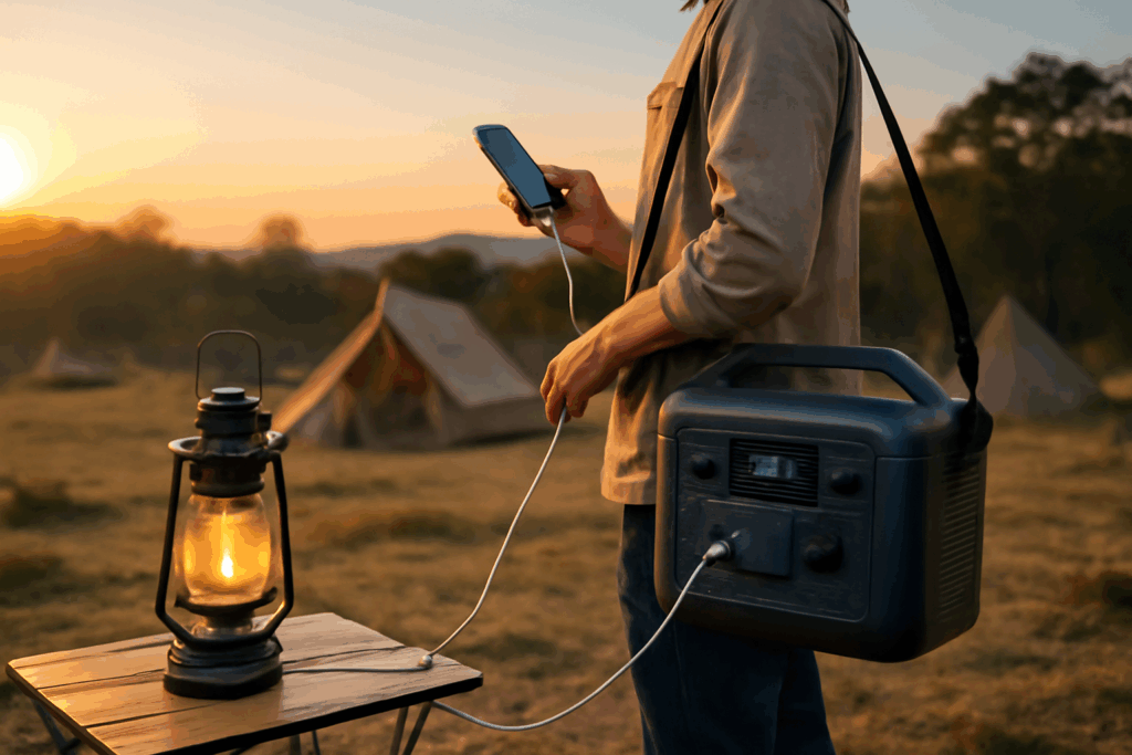 ポタ電で快適キャンプ充電