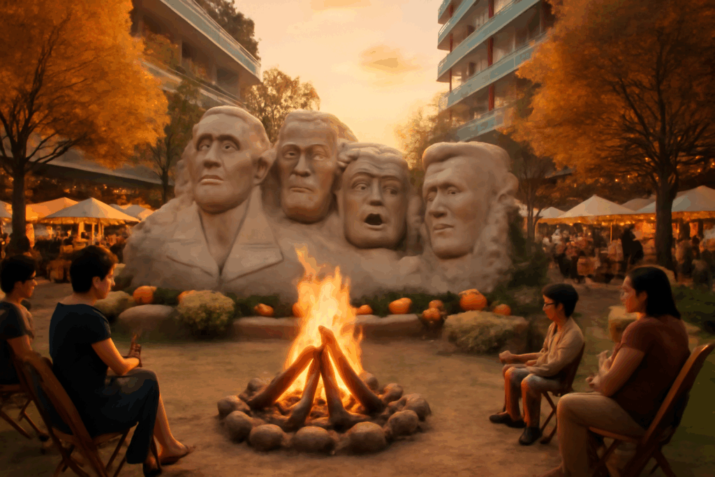 ラシュモア風 焚き火アート体験