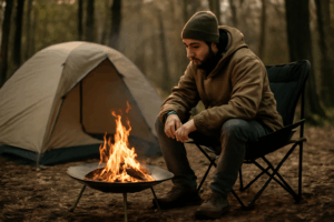 ファイアーディスクで快適ソロ焚火