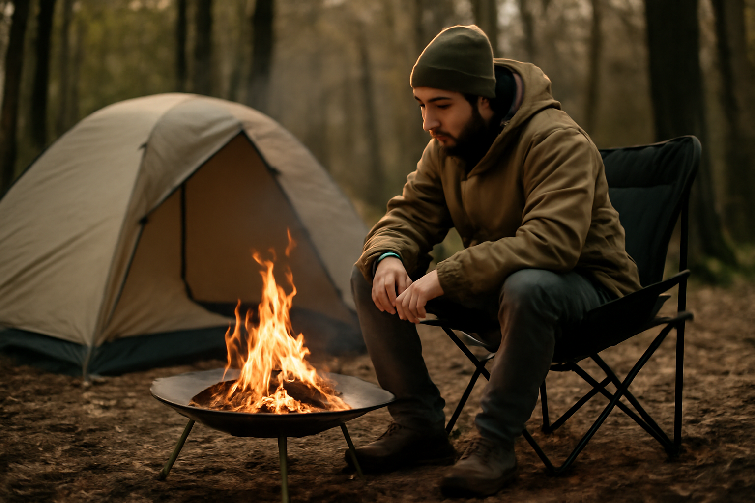 ファイアーディスクで快適ソロ焚火