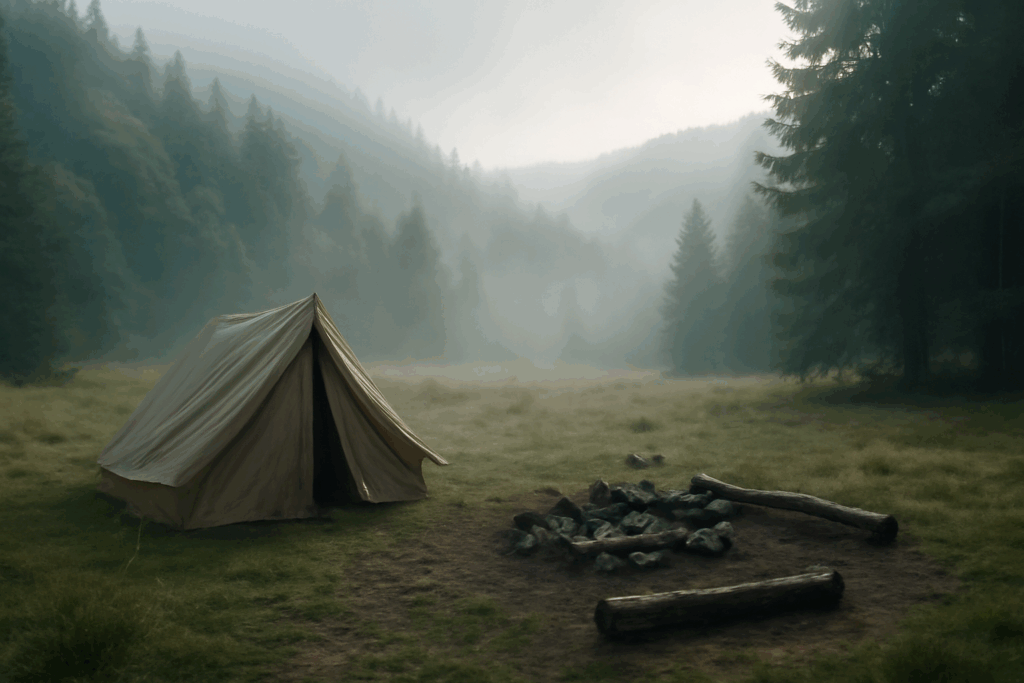 ソロキャンプで放置林を活かす