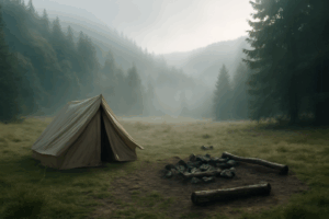 ソロキャンプで放置林を活かす