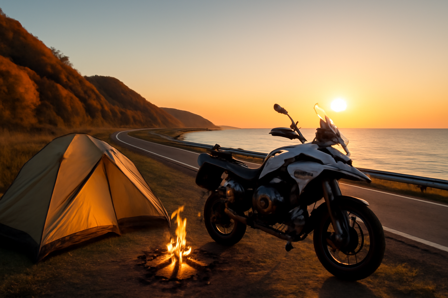 ソロキャンプ R1300GS北海道10日