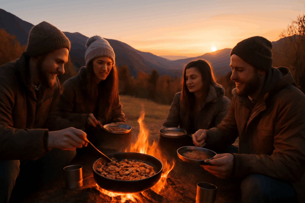 キャンプ飯で関係を整える