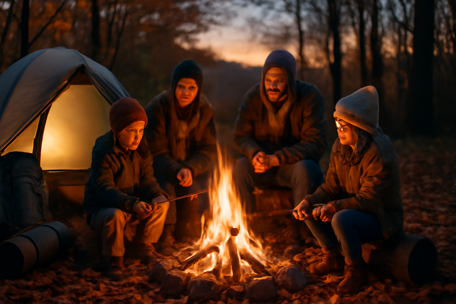 スブ飛ばし 家族や友人と安全に楽しめるように準備した装備と集合風景を表す画像