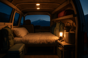 キャンプ用品 最新カーギアで車中泊快適