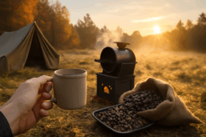 アウトドア焙煎の豆店開業