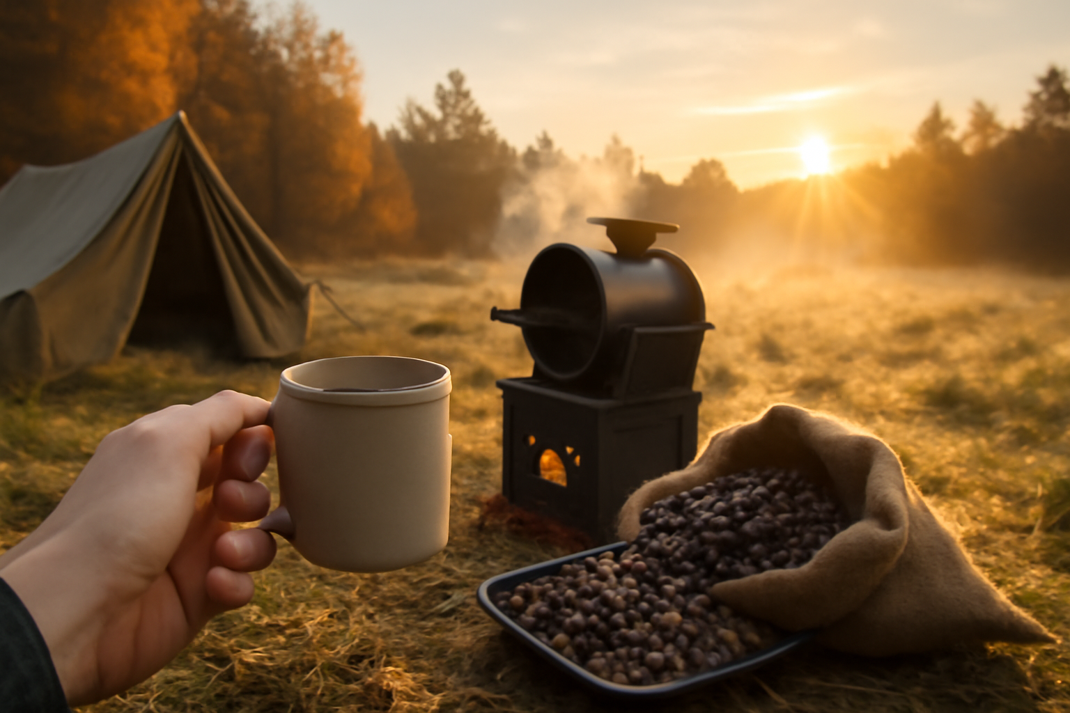 アウトドア焙煎の豆店開業