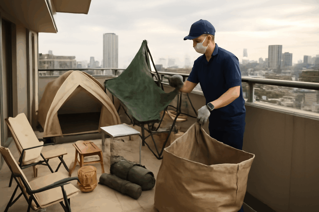 ベランピングでベランダすっきり