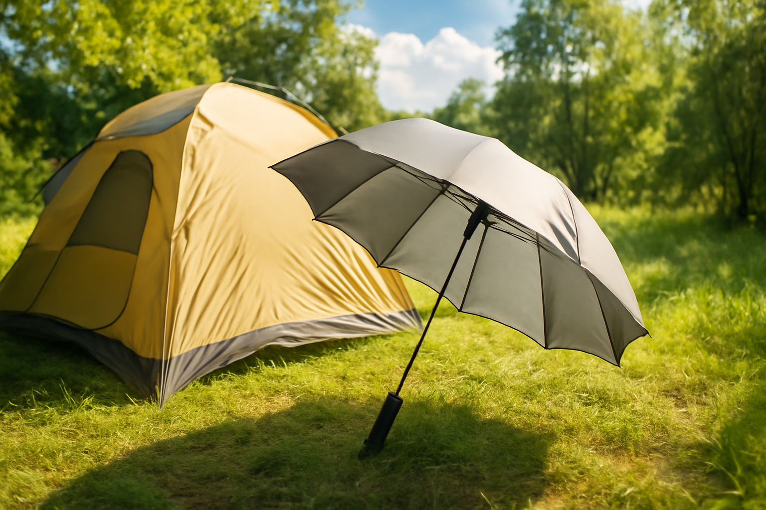 日傘 ミニ&軽量でキャンプ向き