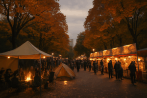 さっぽろオータム 公園でキャンプ