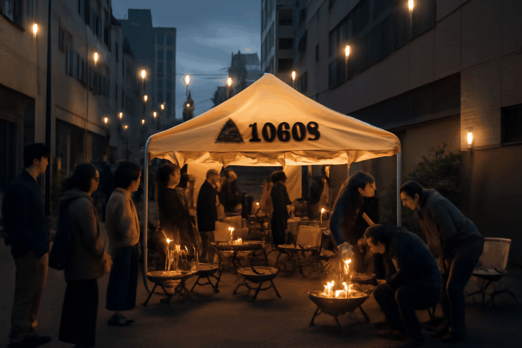 キャンプ 路地裏でLOGOS×Augusta