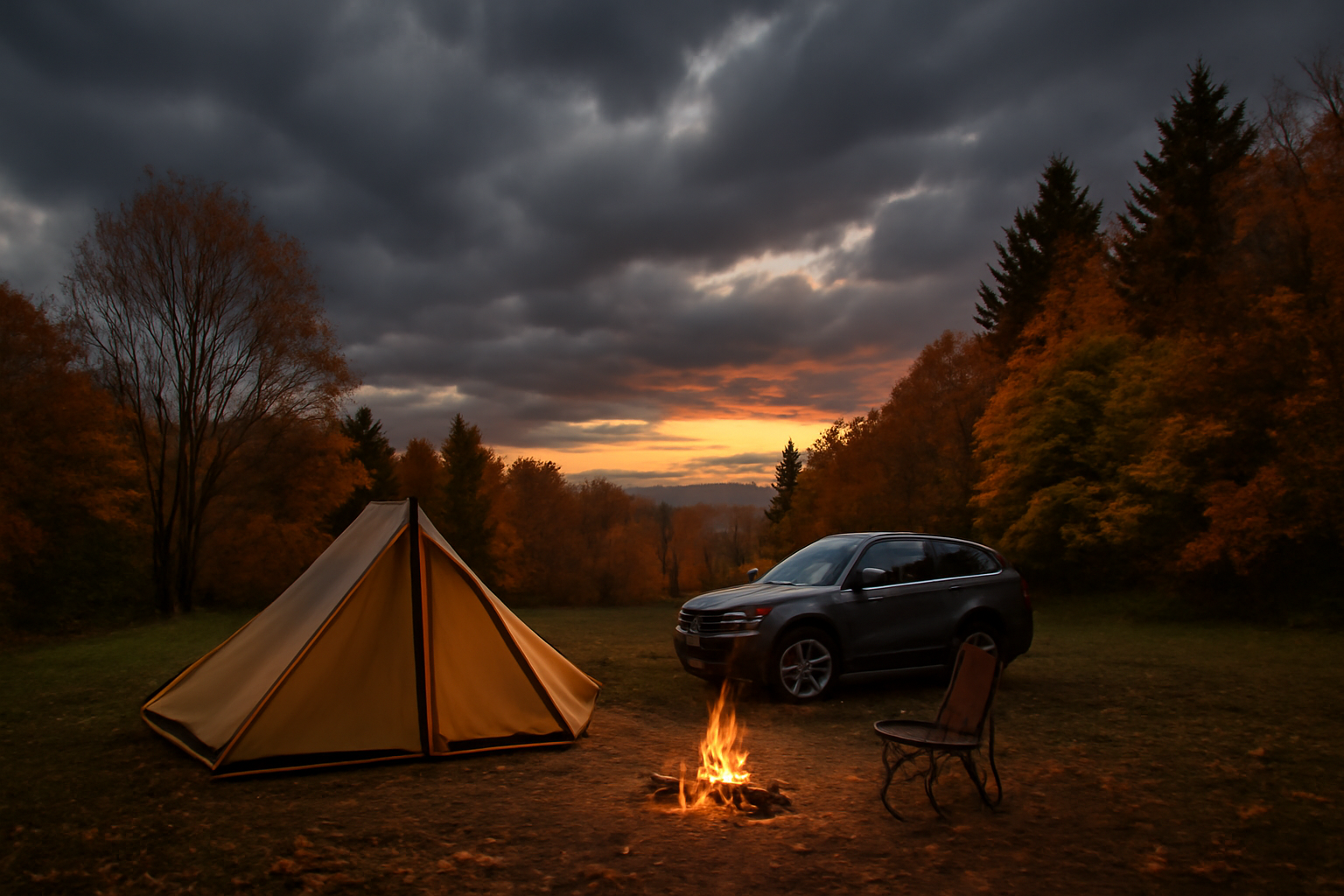 穂別:荒天時は無理せず代替を。穂別で安全にキャンプを楽しむためのやさしい注意喚起を視覚化。