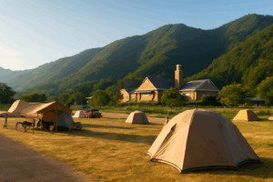 今庄365 新キャンプ場オープン