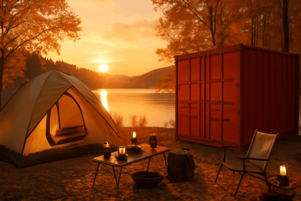 真っ赤なコンテナで映えるコラボ