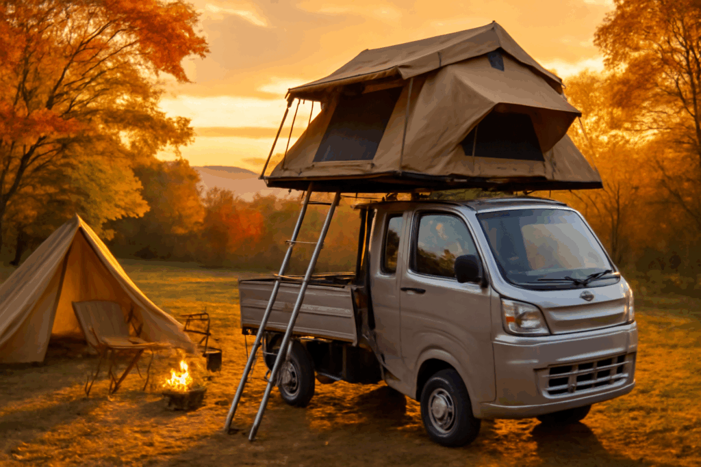 トラレール軽トラ生活 軽トラでキャンプ快適化