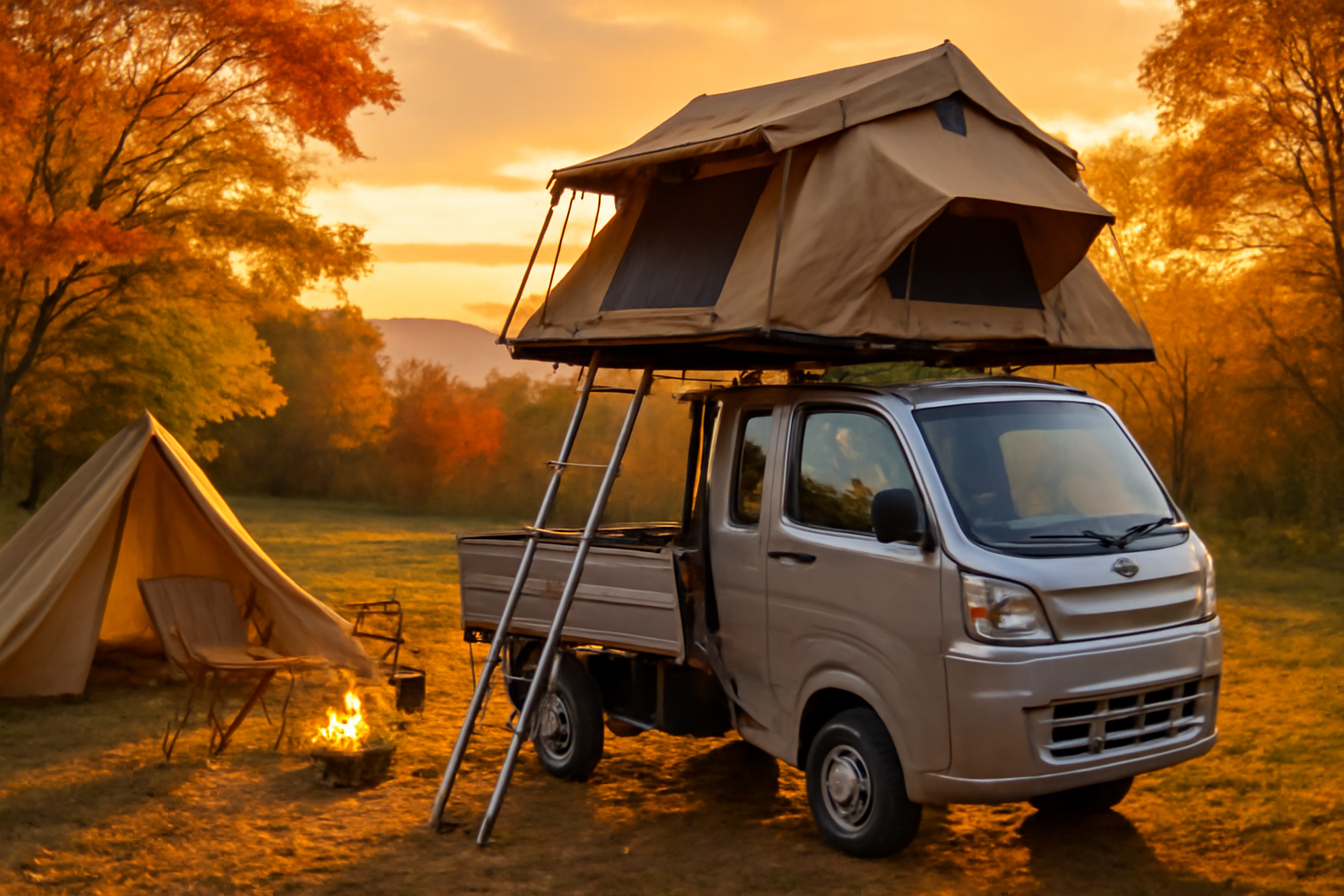 トラレール軽トラ生活 軽トラでキャンプ快適化