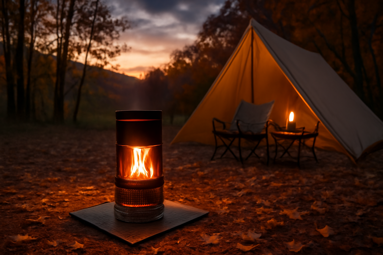 缶ストーブEX 地面に優しい焚火