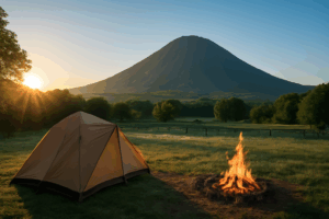 京極キャンプ 温泉と名水の魅力
