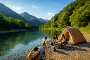 仁淀川で川遊びとキャンプ満喫
