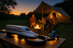 新幹線そうめんで涼感キャンプ