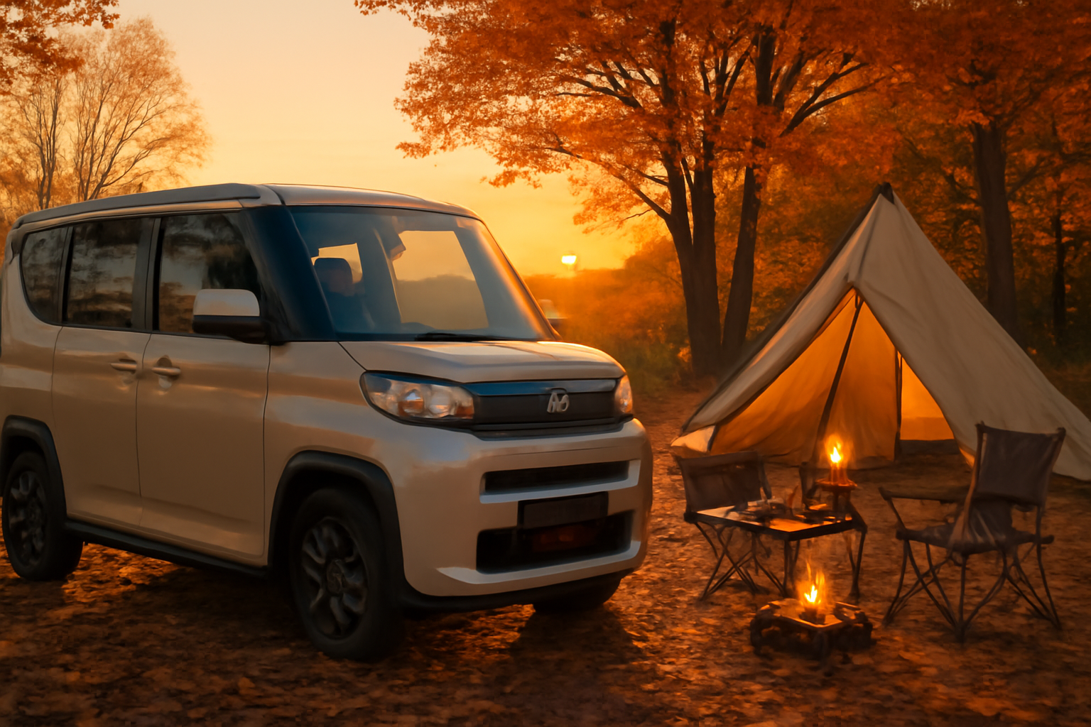 デリカミニ車中泊|レンタカーで手ぶら