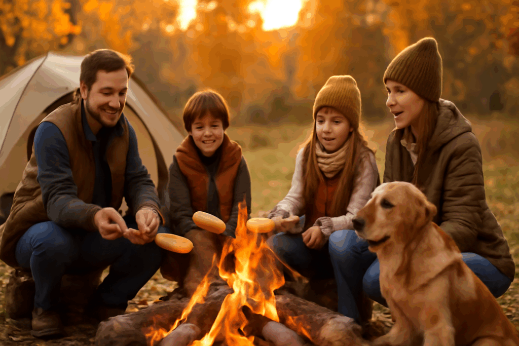 焚き火体験ナンドッグ 家族で楽しむ