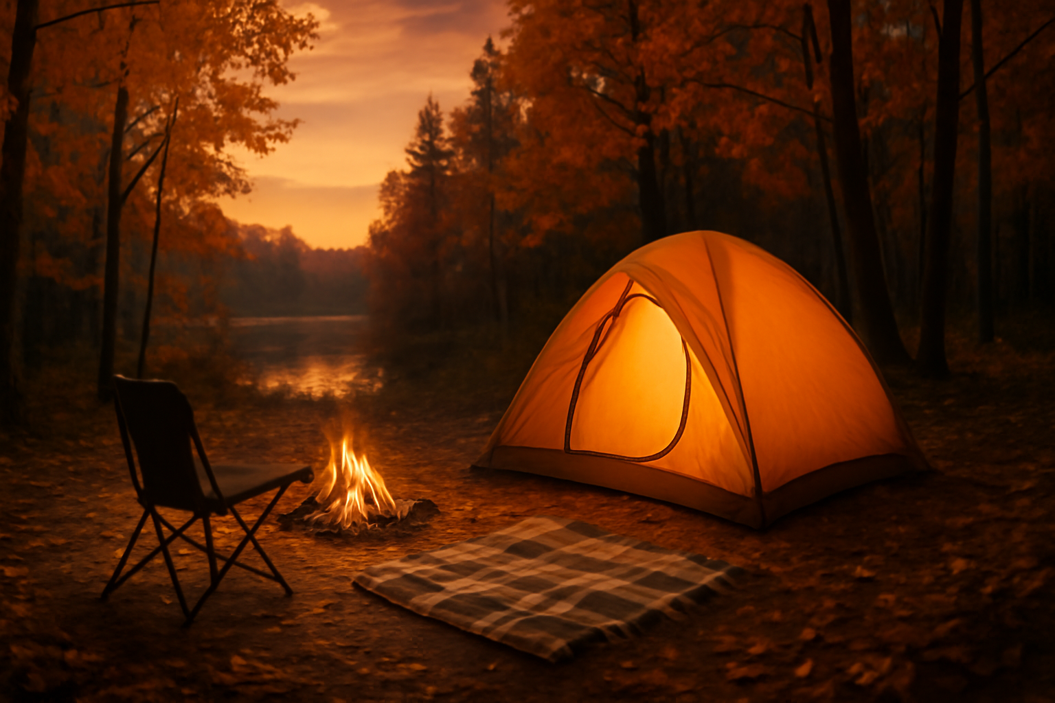 万能ブランケット:次の行動を促すエディターノートを表現した夕暮れのサイト風景、穏やかな雰囲気で歩みを促す描写