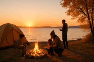能登島キャンプ 家族で楽しむ秋