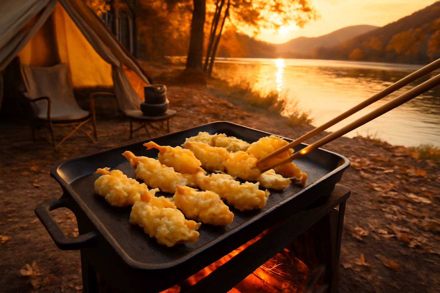 サクッとキャンぷらで天ぷらキャンプ