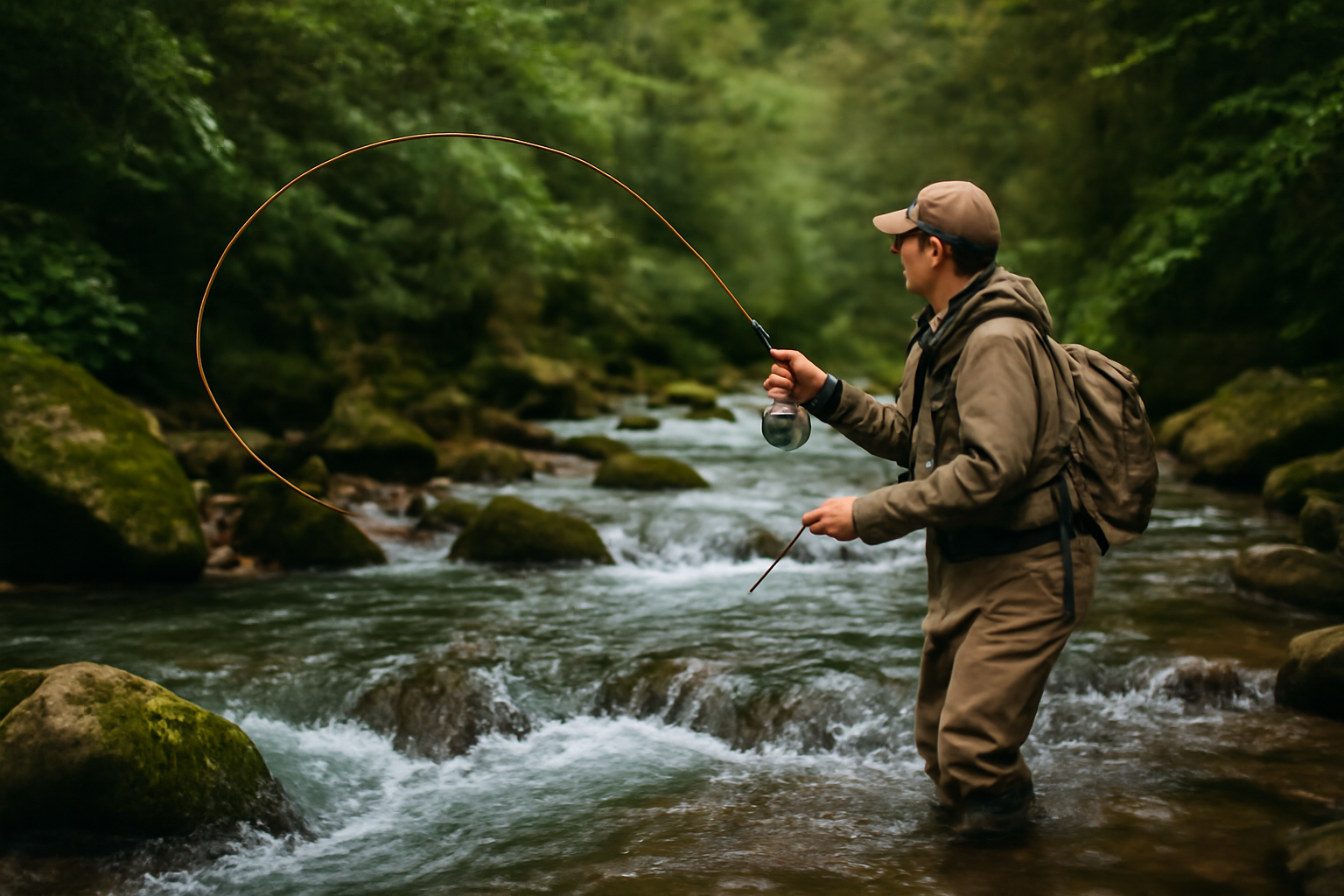 渓流フライ 初めてガイド