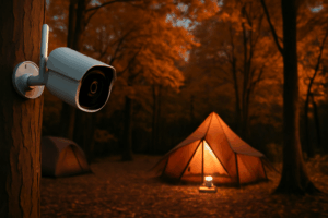 屋外カメラセールでキャンプ見守り