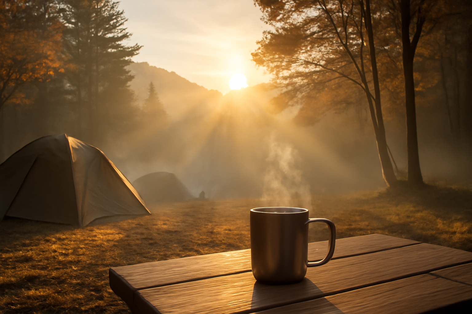 越後の朝｜朝霧とコーヒー