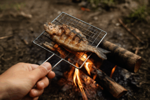手のひら焼き網 2000円で満喫