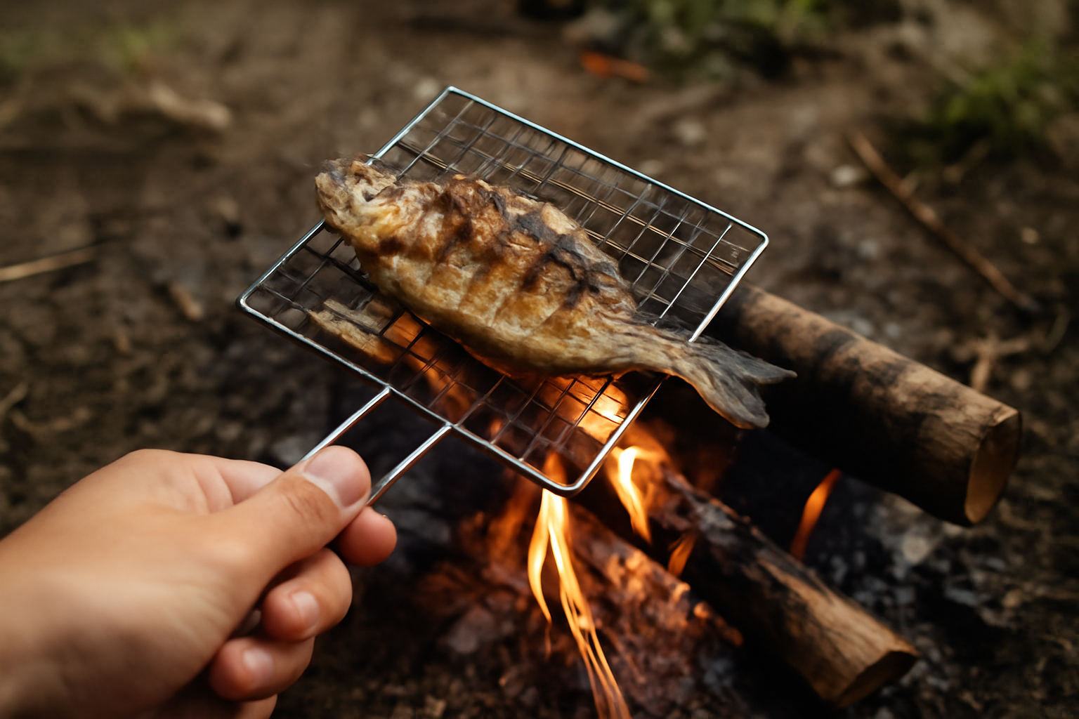 手のひら焼き網 2000円で満喫