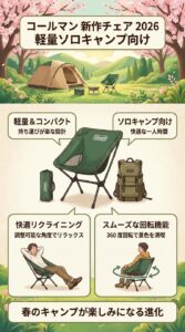 コールマン 新作チェア 2026 軽量 ソロキャンプ向け