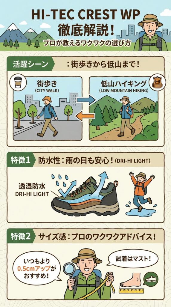 HI-TEC CREST WP 選び方の完全ガイド