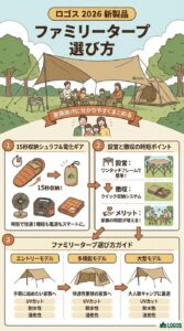 ロゴス 2026 新製品 ファミリータープ 選び方