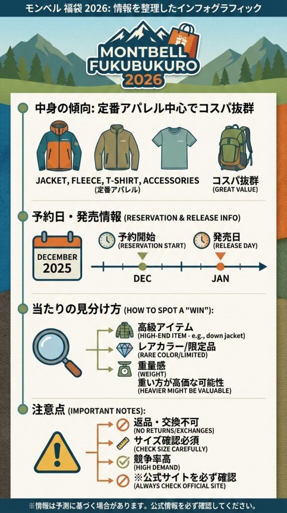 モンベル 福袋 2026 中身 予約と当たり