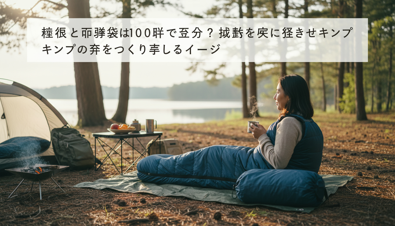 寝袋と圧縮袋は100均で十分?撤収を楽に済ませてキャンプの朝をゆっくり楽しむイメージ