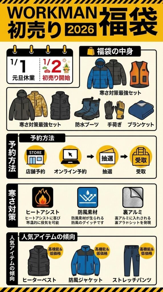 ワークマン 初売り 2026 福袋 店舗情報