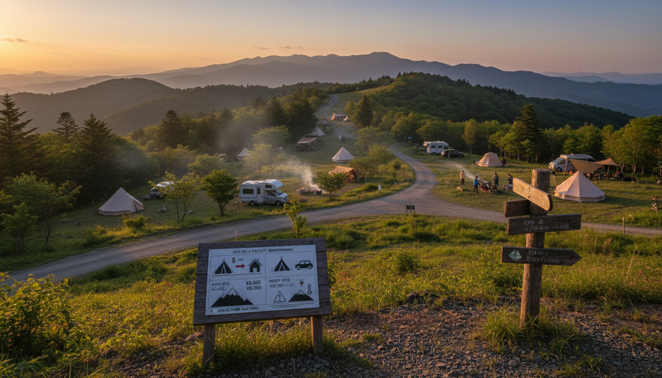 みかぼ高原料金を調べて訪れた家族が楽しむ、緑豊かなオートキャンプ場の風景