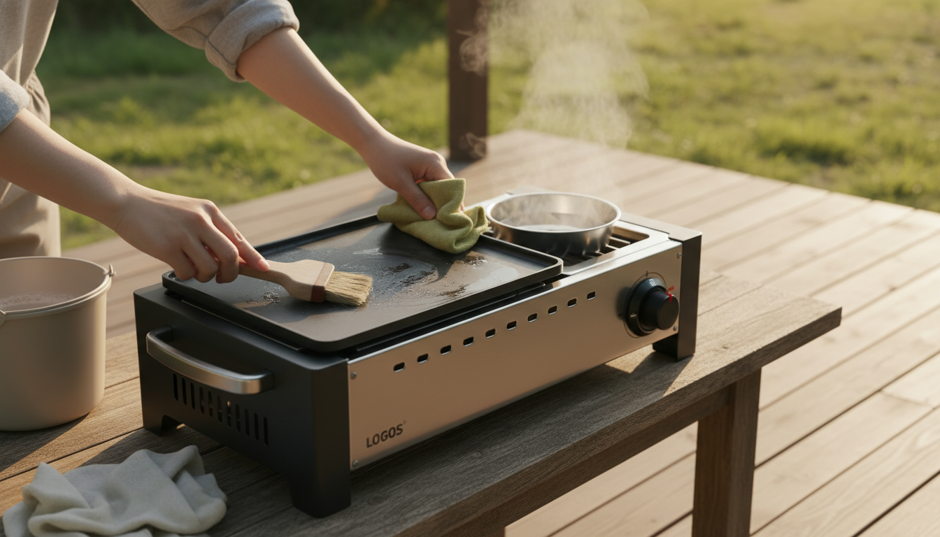 LOGOS 無煙 メシ暖房グリル 掃除 方法と焦げ落としのコツ