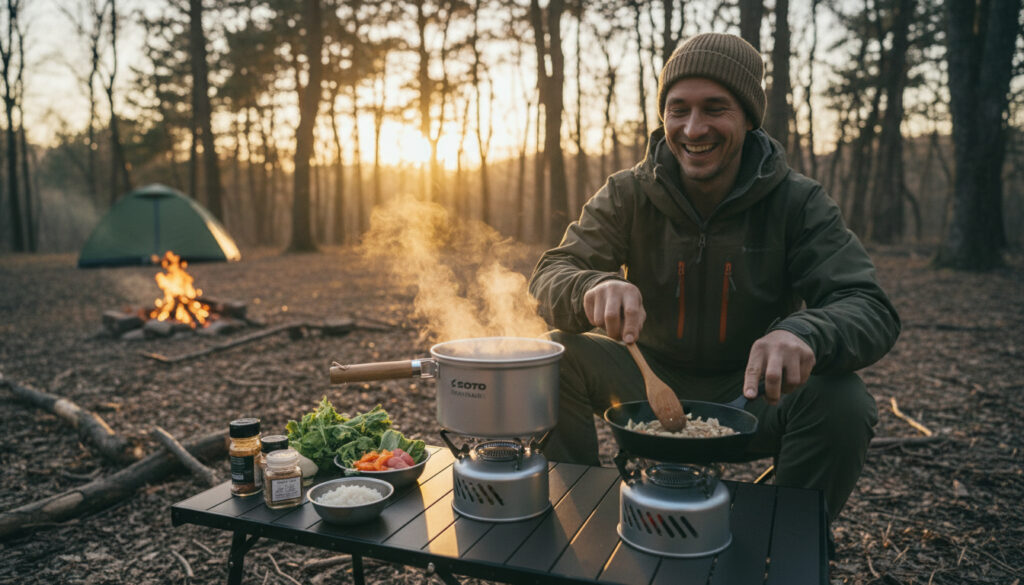 ソロキャンプ初心者必見のSOTO新作クッカー炊飯術