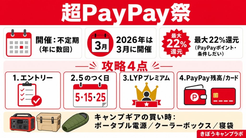 超PayPay祭の開催時期とポイント攻略の図解
